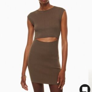 Aritzia cutout knit dress